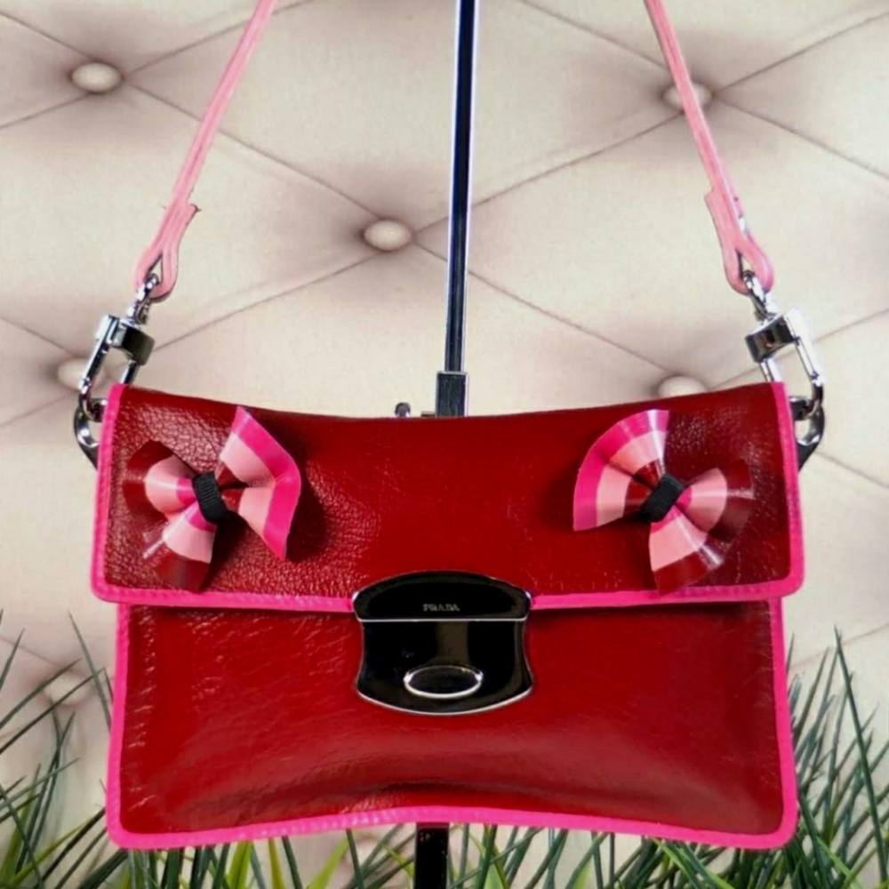 Authenticated Prada Custom Painted Shoulder Bag